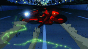 Kaneda on his bike