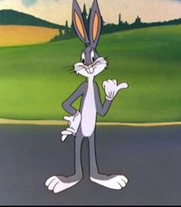 Bugs Bunny, as seen in the Looney Tunes short "Rabbit Transit."