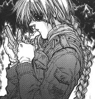 Pip outside the Hotel Rio in Hellsing Vol. 4