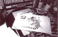 A 1985 concept sketch of Stitch by creator Chris Sanders.